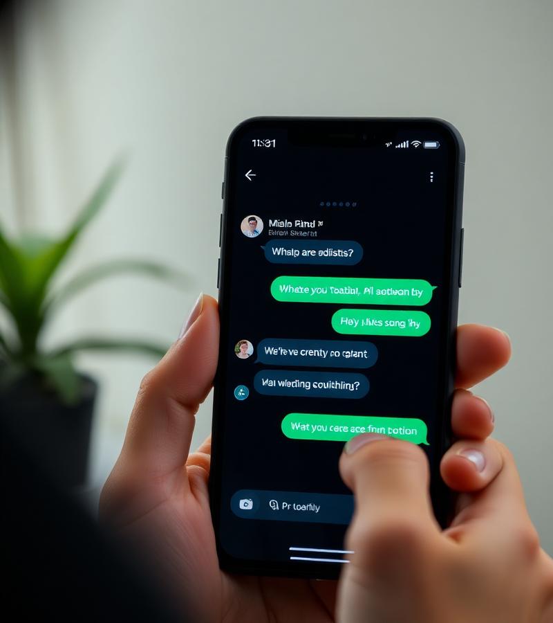 Conversa via WhatsApp com a Mila